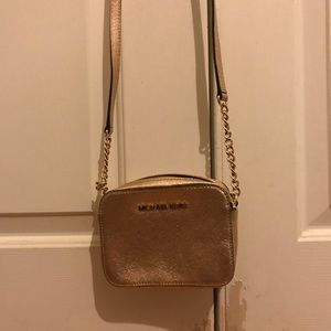 Gold MICHAEL KORS Mini Cross body bag